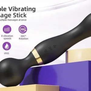 Rechargeable waterproof body massager with multiple vibration modes