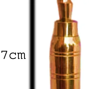 Brass Surmedani With Funnel/Kuppi And Surma Use In Eye's Makeup [Size-7-cm] Pack Of-1 Funnel, 2 Surma Packed,1 Brass Surmedani