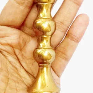 Brass Surmedani With Funnel/Kuppi And Surma Use In Eye's Makeup [Size-7-cm] Pack Of-1 Funnel, 2 Surma Packed,1 Brass Surmedani