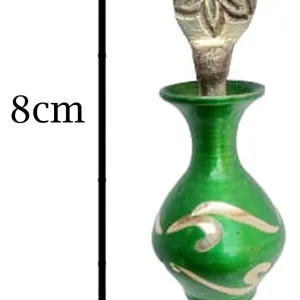 Brass Surmedani With Funnel/Kuppi And Surma Use In Eye's Makeup [Size-7-cm] Pack Of-1 Funnel, 2 Surma Packed,1 Brass Surmedani