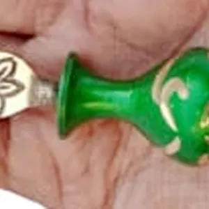 Brass Surmedani With Funnel/Kuppi And Surma Use In Eye's Makeup [Size-7-cm] Pack Of-1 Funnel, 2 Surma Packed,1 Brass Surmedani