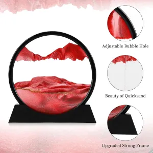 Moving Sand Art Picture 3D Liquid Motion Glass Decor