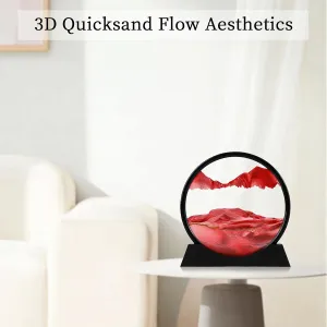 Moving Sand Art Picture 3D Liquid Motion Glass Decor