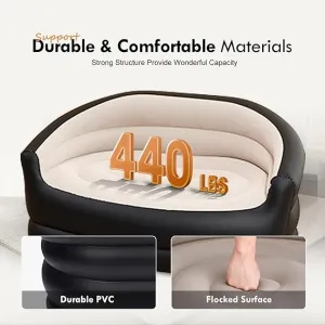 Comfort Outdoor and Indoor Portable & Inflatable Double Size Air Sofa With Electric Air Pump
