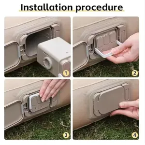 Single Air Bed, Inflatable Bed with Built-in Electric Pump, 3 Mins Quick Self-Inflation/Deflation Guest Air Mattress, Blow Up Bed for Home Portable Camping Travel 190x100x40cm 250kg MAX