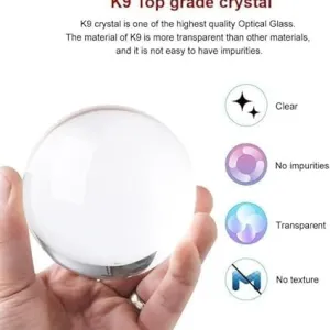 3D Crystal Ball Solar System LED Light, DIY Planetarium | Glass Ball Night LED Lamp with Woodern Base, Christmas, New Year, Birthday, Decorations Gifts for Men, Women Kids Boys Girls Teens (Galaxy)