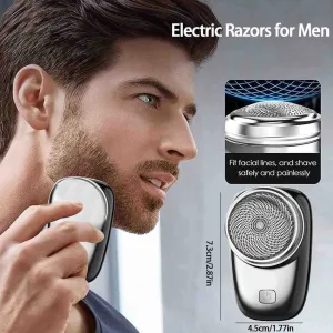 Mini Electric Shaver For Men Cordless Clean Shaving Machine Portable Beard Pocket Trimmer Shavers For Body Face Hair Mens Grooming Kits, Bent Mini Electric Shaver