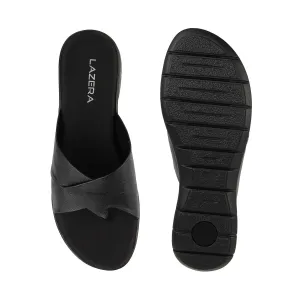 Women’s SoftGrip Toe-Loop Flats | Comfortable Vegan Leather Slip-On Sandals