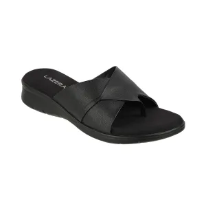 Women’s SoftGrip Toe-Loop Flats | Comfortable Vegan Leather Slip-On Sandals
