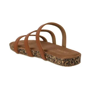 Women’s Triple Strap Slides | Mule Sandals with Contoured Footbed | Everyday Wear