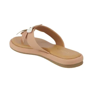 Women’s Floral Thong Flats | Slip-On Mules with Large Flower | Summer Casual