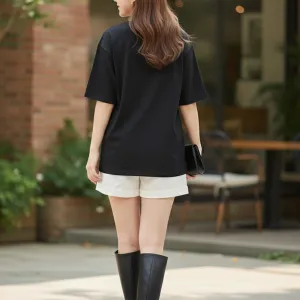 FLOWER PRINTED OVERSIZED T-SHIRT