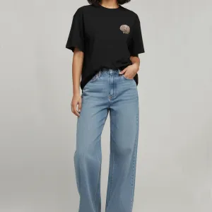 MERMAID GRAPHIC PRINTED OVERSIZED T-SHIRT