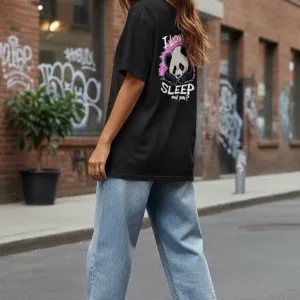 PANDA GRAPHIC PRINTED OVERSIZED T-SHIRT