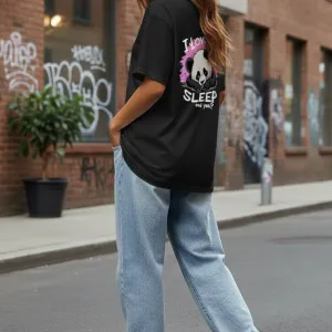 PANDA GRAPHIC PRINTED OVERSIZED T-SHIRT