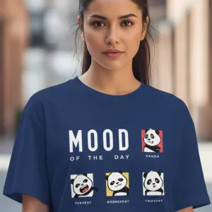 PANDASTIC MOOD GRAPHIC PRINTED OVERSIZED T-SHIRT