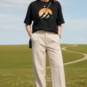 THE GOLDEN PEAK GRAPHIC PRINTED OVERSIZED T-SHIRT