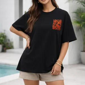 BIRD GRAPHIC PRINTED OVERSIZED TEE