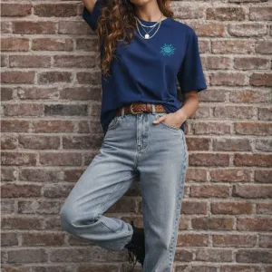 BLUE SPIRAL OVERSIZED TEE