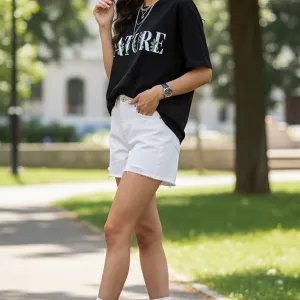 NATURE GRAPHIC PRINTED OVERSIZED TEE