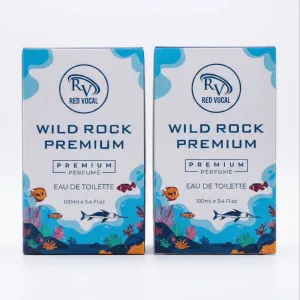 Red Vocal Wild Rock Premium Perfume Eau De Toilette for Men – 100ml Bold, Fresh & Long-Lasting Set of 2 Fragrance
