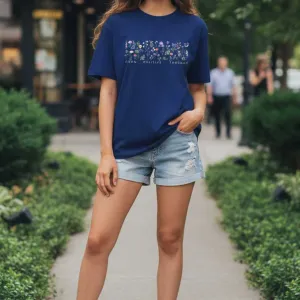 BOTANICAL GRAPHIC PRINTED OVERSIZED T-SHIRT