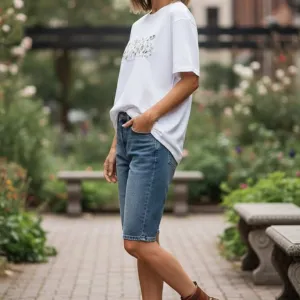 BOTANICAL GRAPHIC PRINTED OVERSIZED T-SHIRT