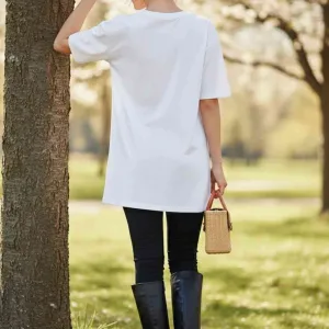 FLOWER PRINTED OVERSIZED T-SHIRT