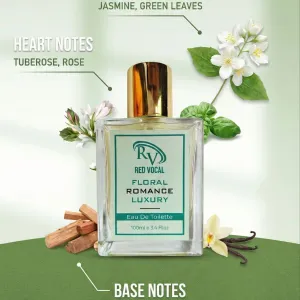 Red Vocal Floral Romance Luxury Premium Perfume Eau De Toilette – Women’s 100ml Elegant & Long-Lasting Fragrance