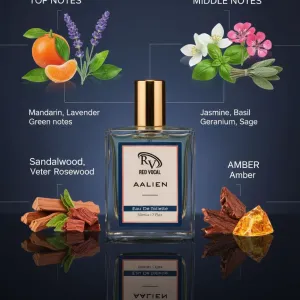 Red Vocal Aalien Premium Perfume Eau De Toilette 50ml – Long Lasting Unisex with Woody Amber Notes
