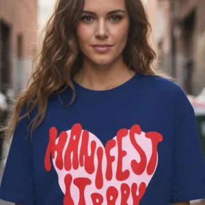 MENIFEST GRAPHIC PRINTED OVERSIZED T-SHIRT