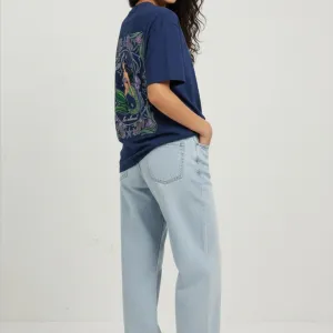 MERMAID GRAPHIC PRINTED OVERSIZED T-SHIRT