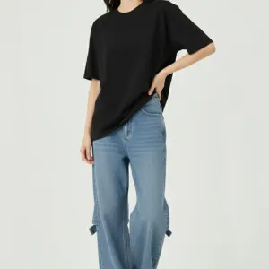 TWIN MERMAID GRAPHIC PRINTED OVERSIZED T-SHIRT