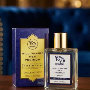Red Vocal Millionaire Men Premium Perfume Eau De Toilette – Long-Lasting 100ml Bold & Luxurious Set of 2 Fragrance