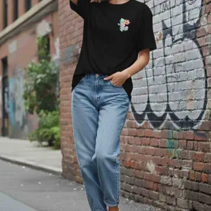 LITTLE FLOWER GRAPHIC PRINTED OVERSIZED...