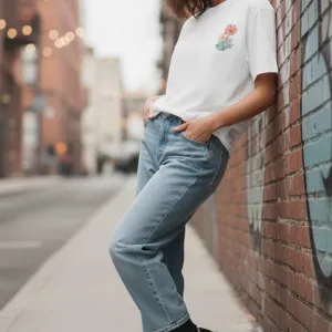 LITTLE FLOWER GRAPHIC PRINTED OVERSIZED...