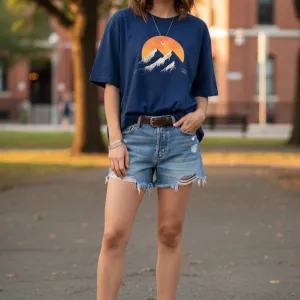 THE GOLDEN PEAK GRAPHIC PRINTED OVERSIZED T-SHIRT