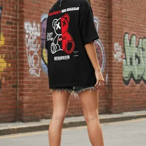 TEDDY GRAPHIC PRINTED OVERSIZED TEE