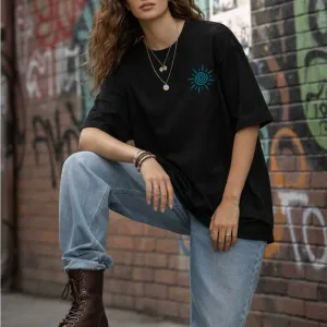 BLUE SPIRAL OVERSIZED TEE