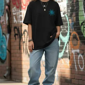 BLUE SPIRAL OVERSIZED TEE