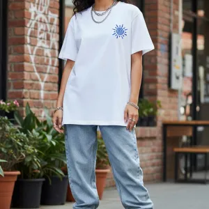 BLUE SPIRAL OVERSIZED TEE