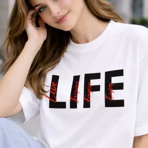 LIFE GRAPHIC PRINTED OVERSIZED TEE