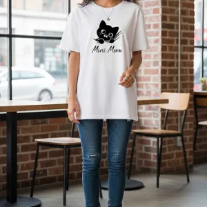 CAT GRAPHIC PRINTED OVERSIZED TEE