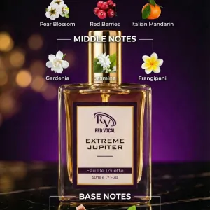 Red Vocal White Oud Saffron For Unisex & Extreme Jupiter Premium Perfume Set For Women | Long-Lasting Eau De Toilette | 2 x 50ml