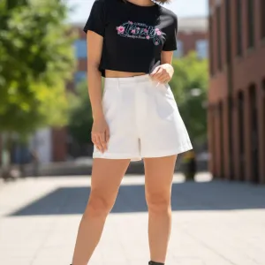 PREETY GRAPHIC PRINTED CROP TOP