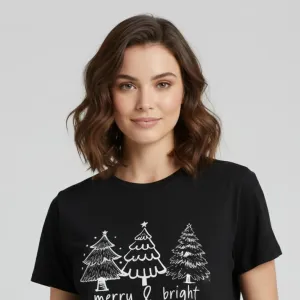 CHRISTMAS SPECIAL GRAPHIC PRINTED CROP TEE
