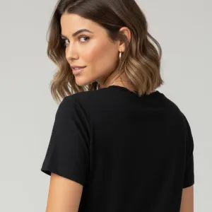 LETTER PRINTED CROP T-SHIRT