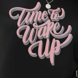 PINK ON STATEMENT CROP TEE