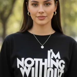 WITHOUT YOU GRAPHIC CROP TEE