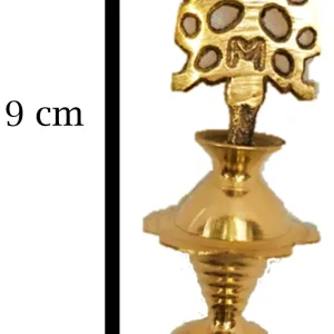 Brass Surmedani With Funnel/Kuppi And Surma Use In Eye's Makeup [Size-9-cm] Pack Of-1 Funnel, 2 Surma Packed, 1 Brass Surmedani